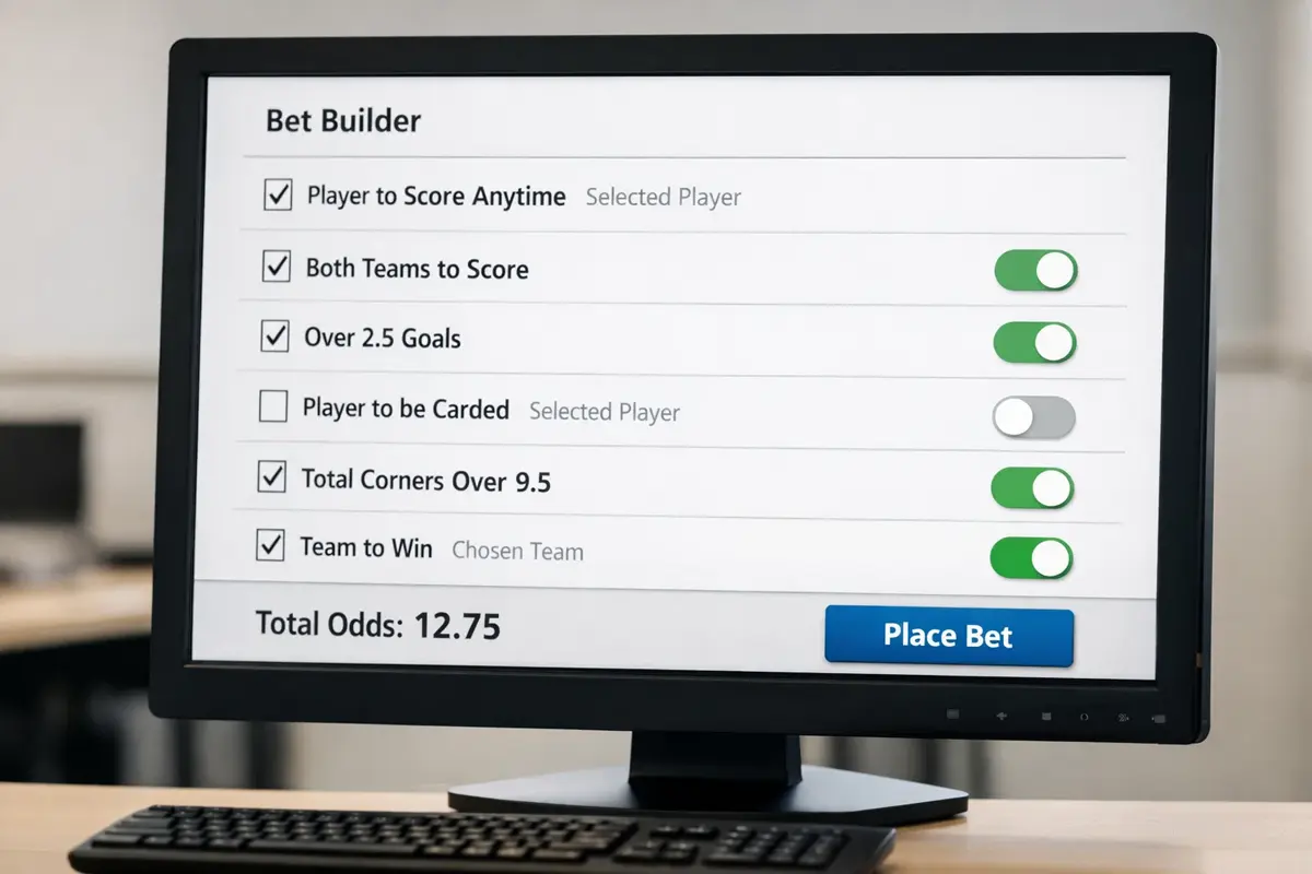 &Eacute;cran d'ordinateur avec interface de cr&eacute;ation de pari personnalis&eacute;